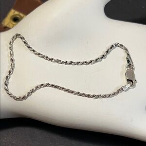 Twisted Silver Chain Bracelet